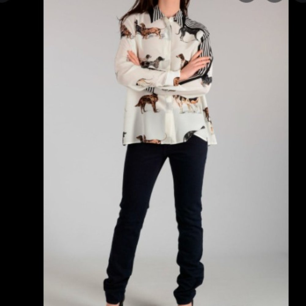 Authentic Stella McCartney Silk Dog Blouse, SOLD OUT WORLDWIDE!